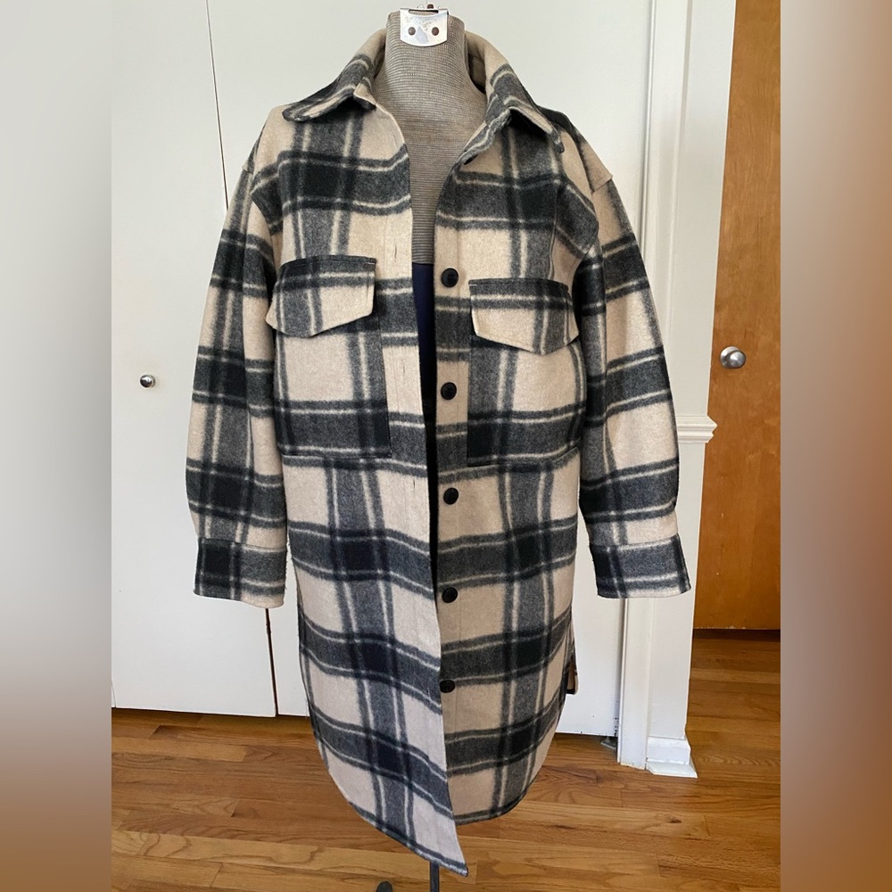 H&M plaid shacket